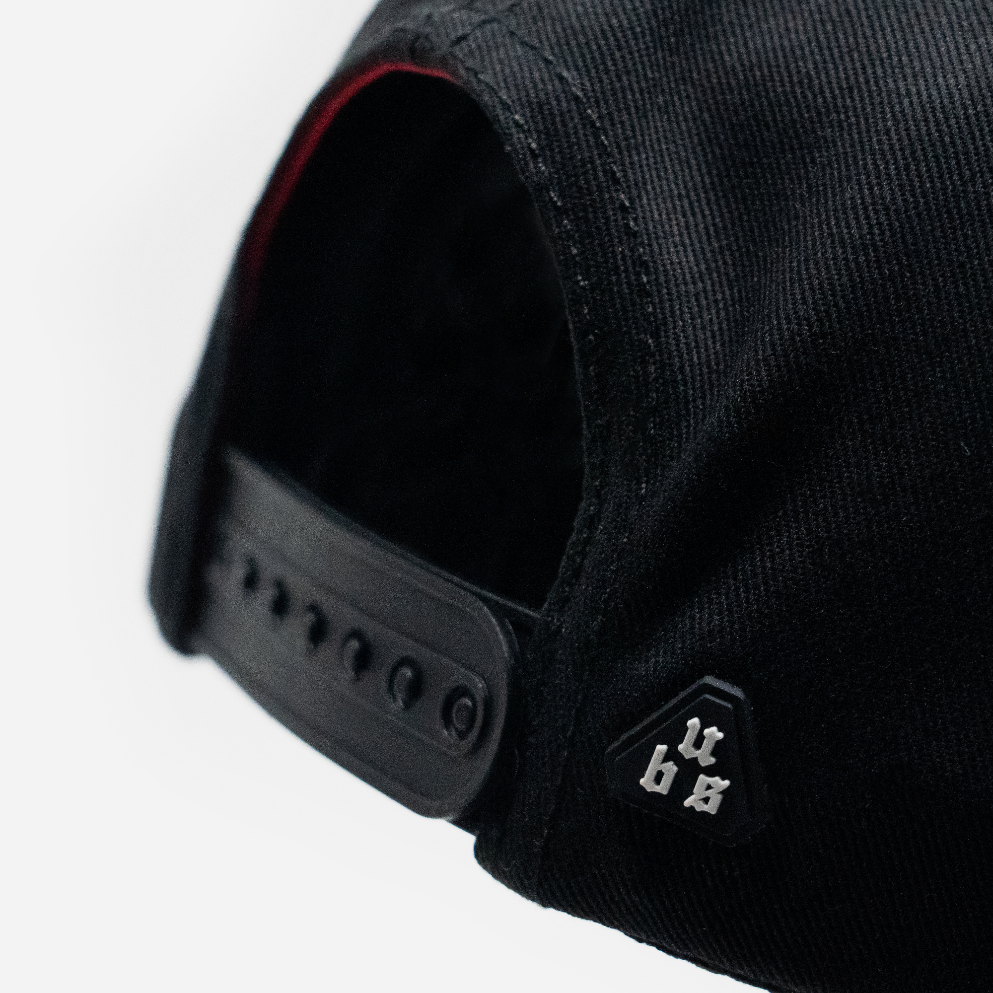 Monogram Black A-Frame Hat Main Detail-United HeadWear