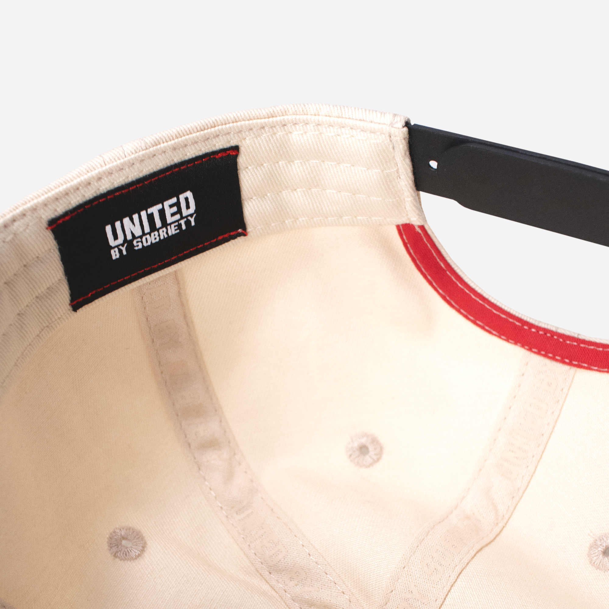UBS Beige BLK Hat Detail-United HeadWear