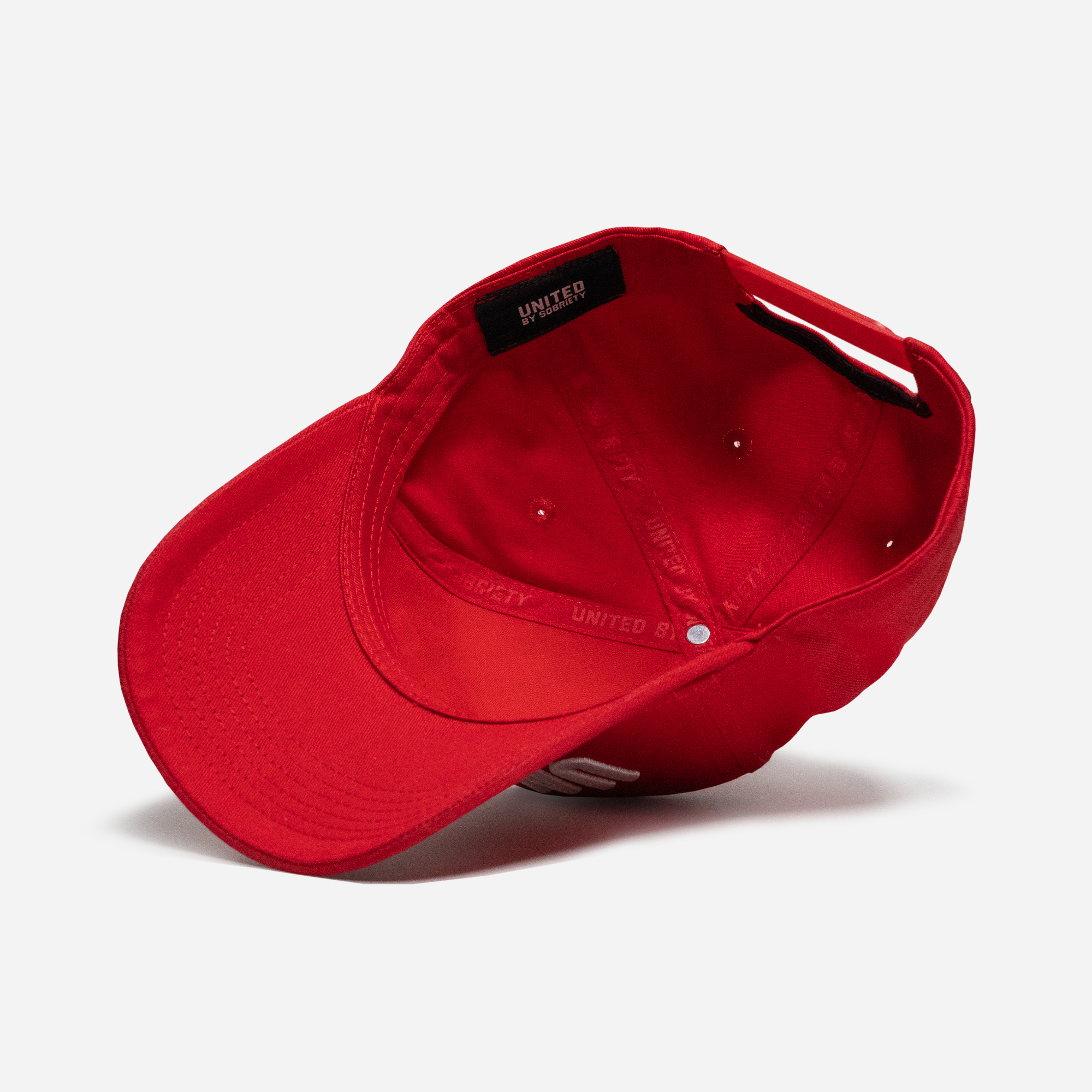 UBS Red A-Frame Hat Main Inside-United HeadWear