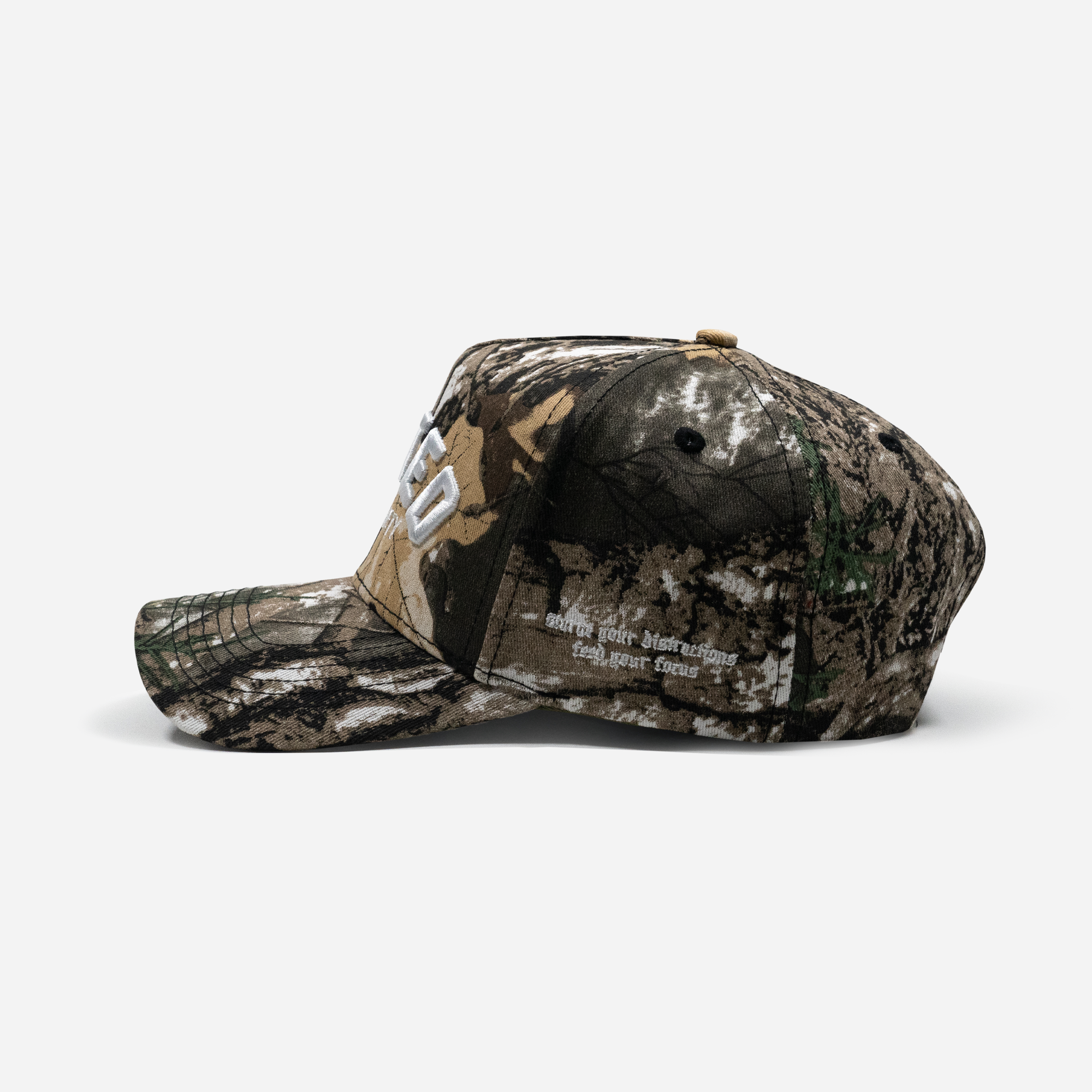 UBS Tree Camo A-Frame Hat Main Side-United HeadWear