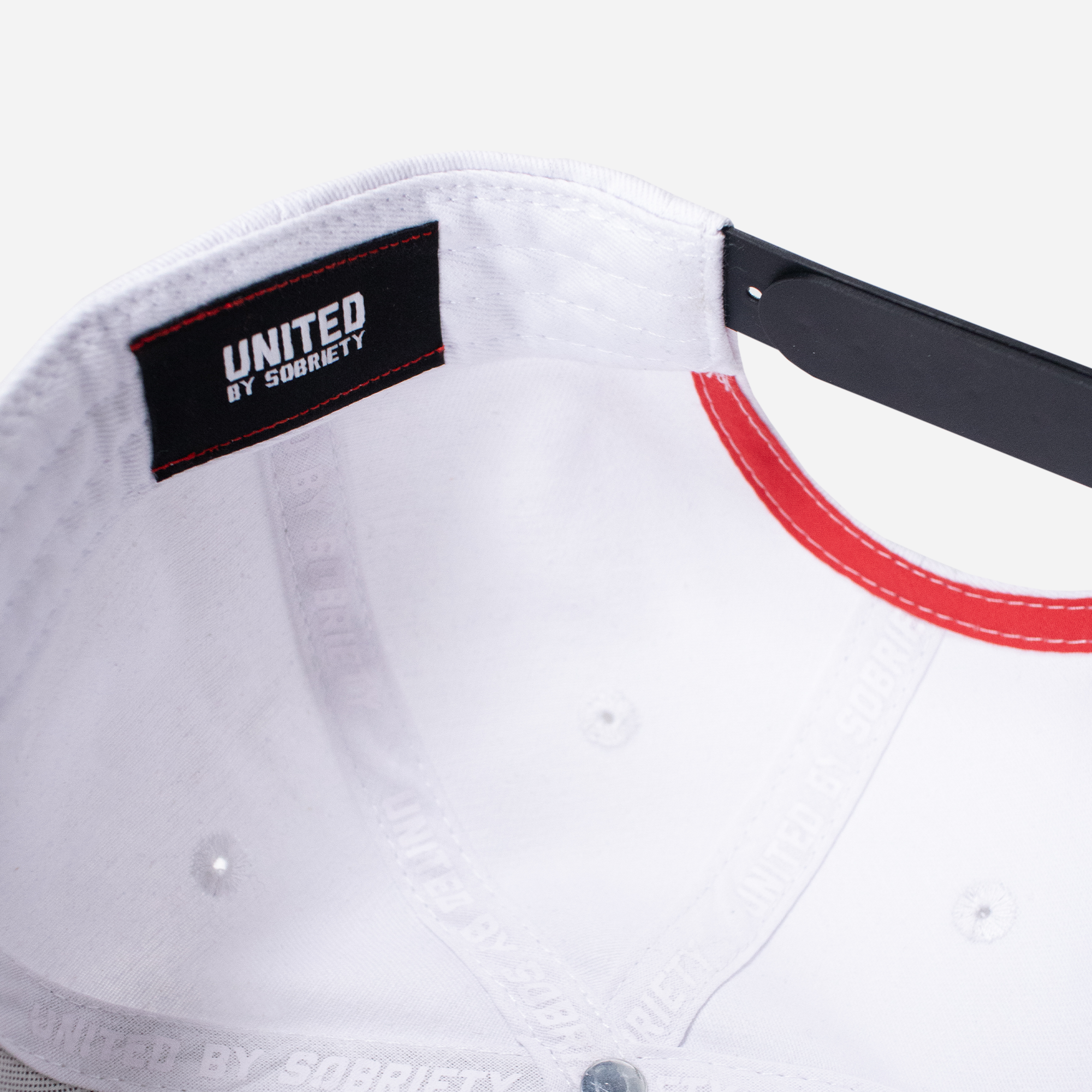 UBS WHT BLK A-Frame Hat Detail-United HeadWear