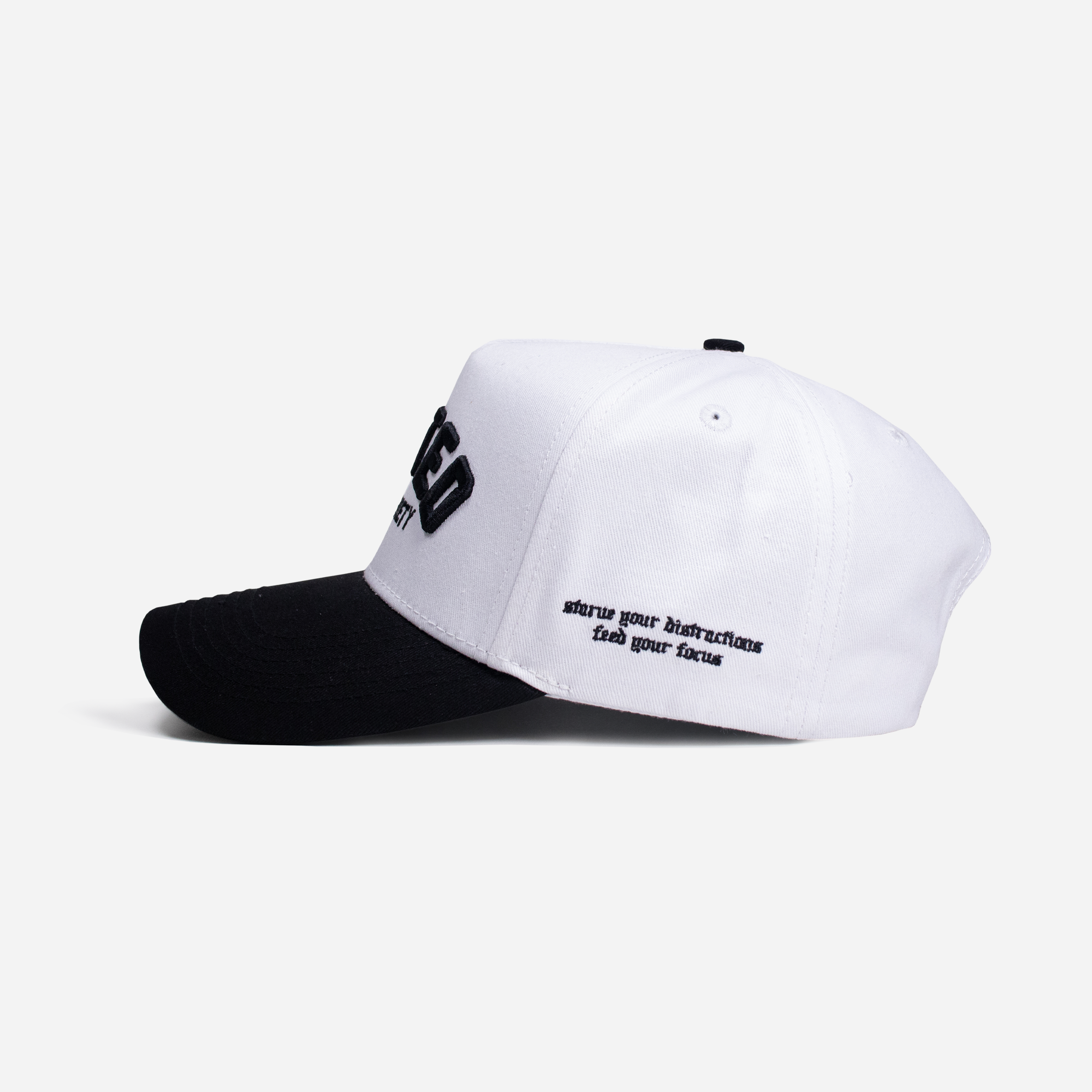 UBS WHT BLK A-Frame Hat Main Side-United HeadWear