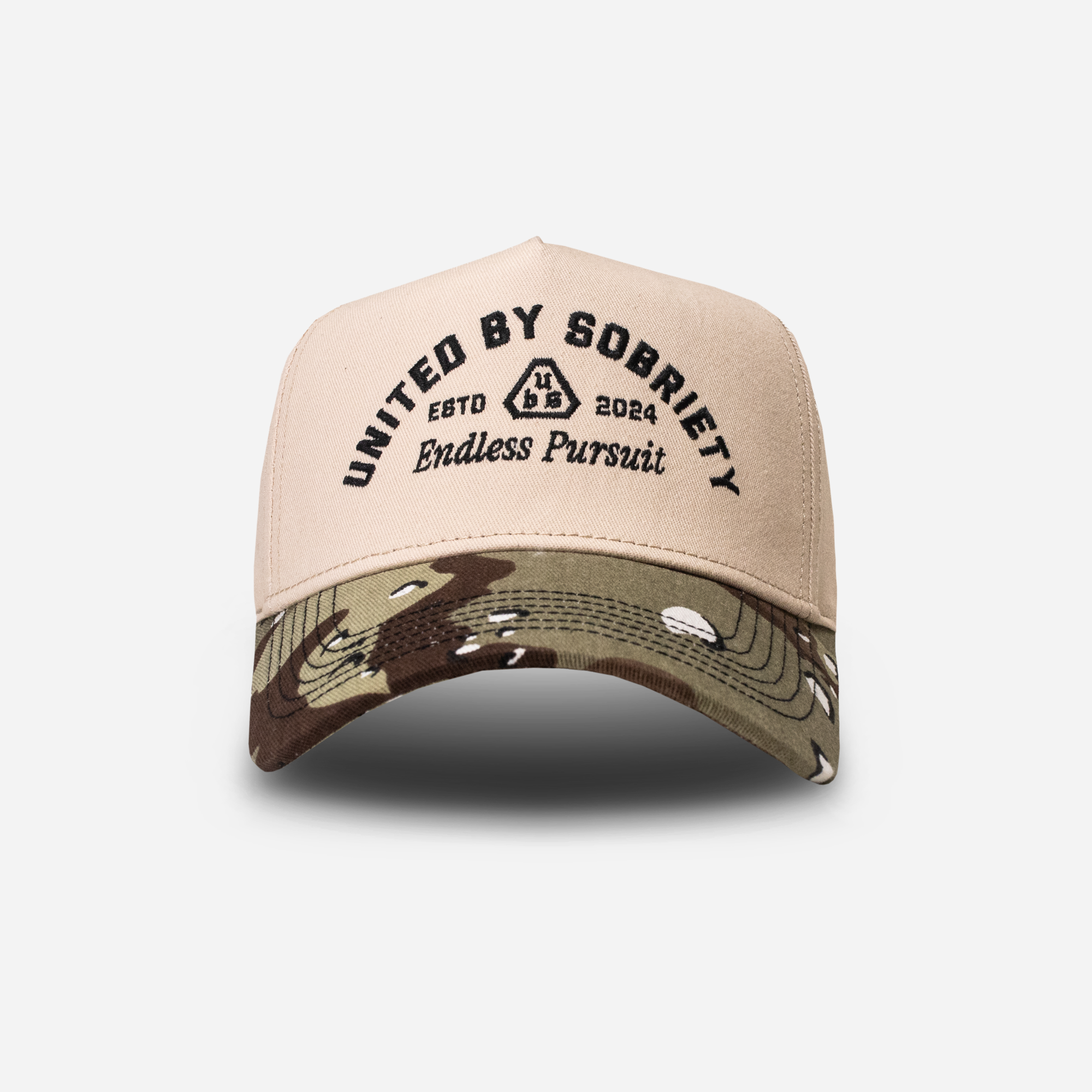 Beige A-Frame cap-United HeadWear