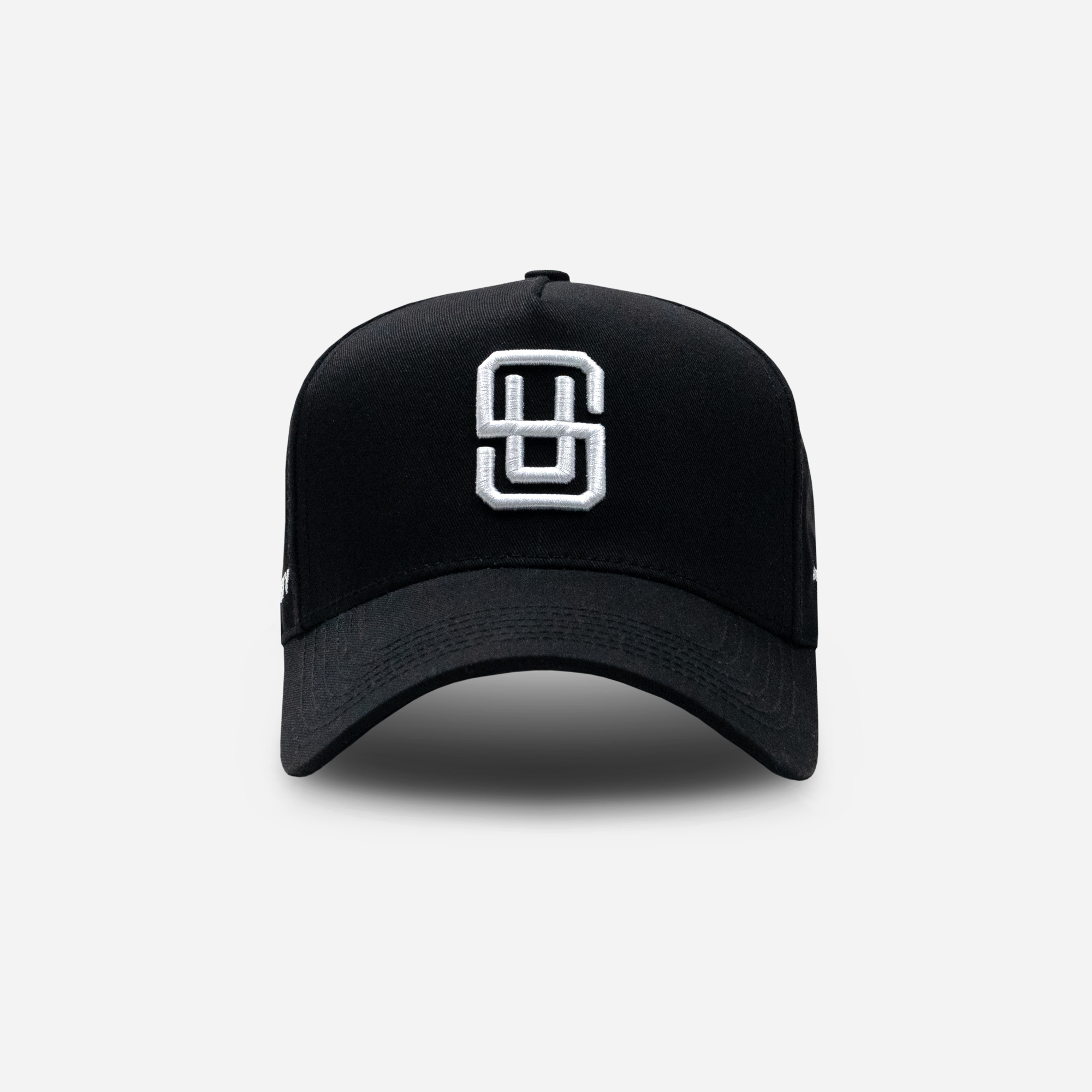 Monogram Black A-Frame Hat Main Front-United HeadWear