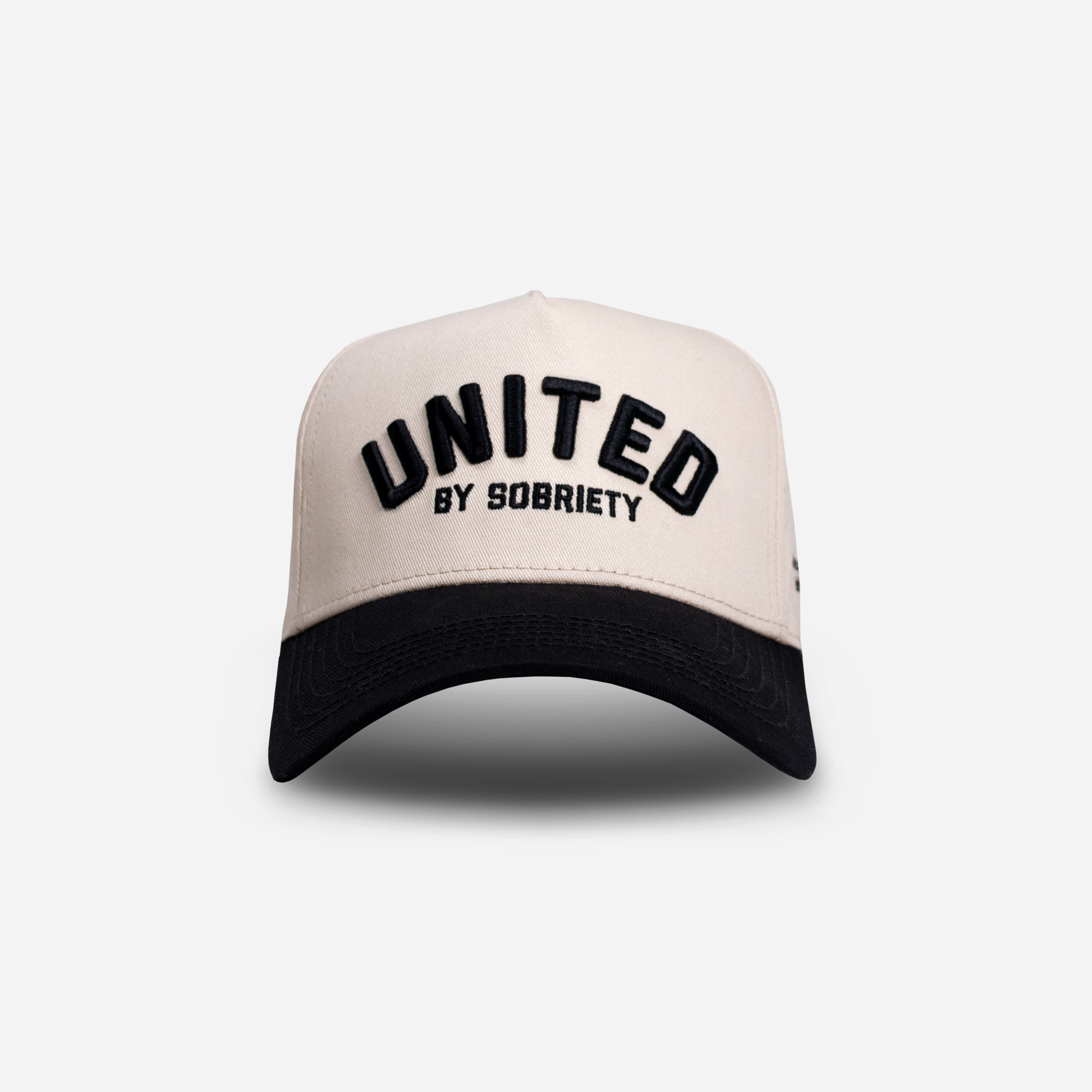UBS Beige BLK Hat Main Front-United HeadWear