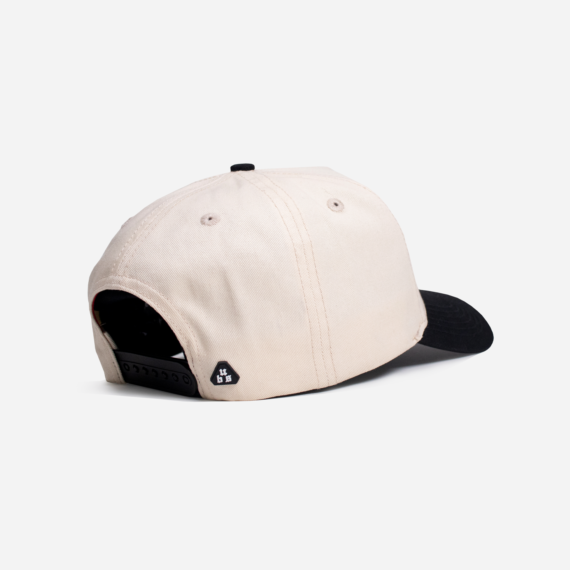 UBS Beige BLK Hat Main Side Back-United HeadWear