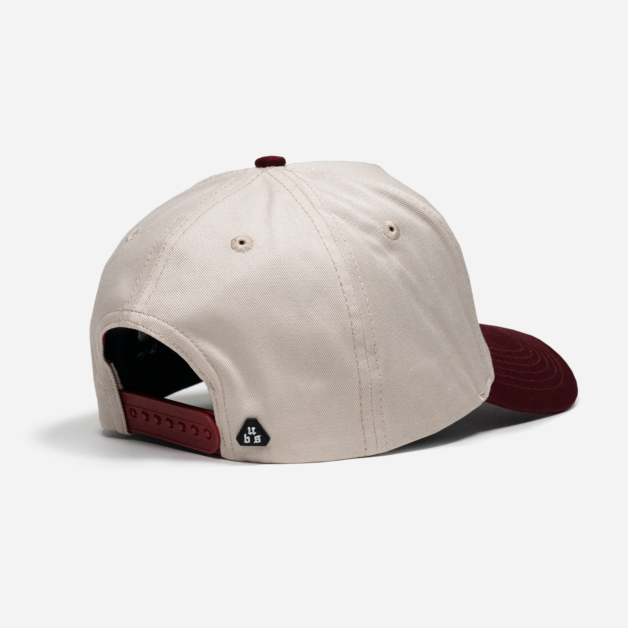 UBS Burgundy Stone A-Frame Hat Main Back-United HeadWear