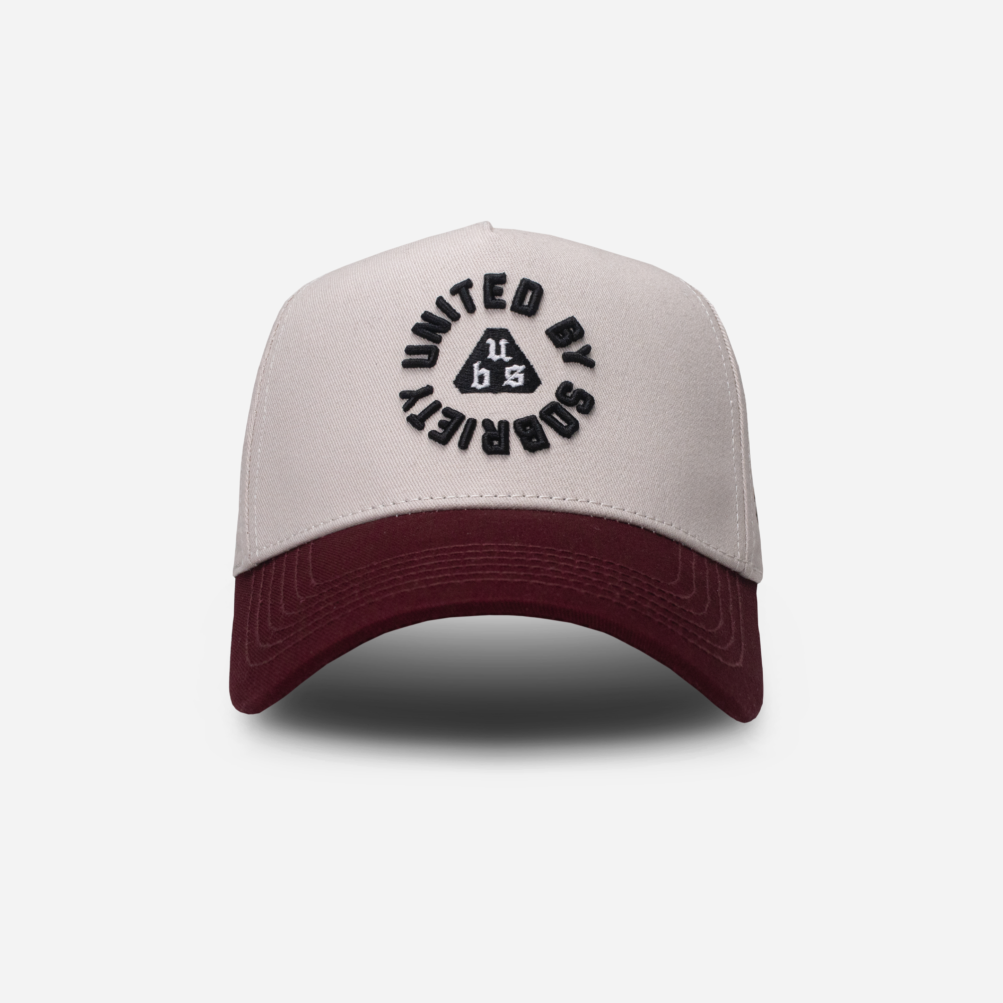 A-Frame snapback hat with embroidered logos-United HeadWear