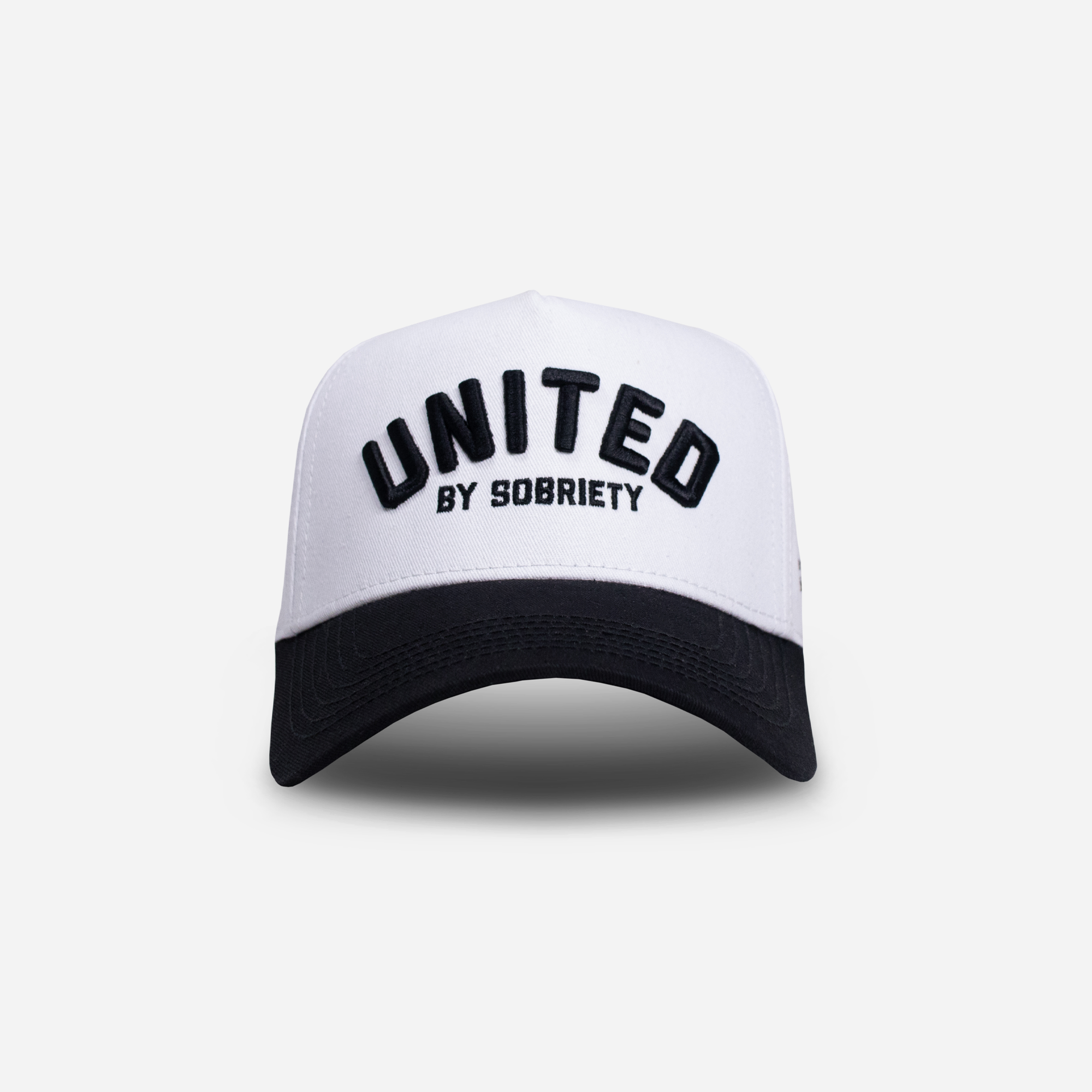 UBS WHT BLK A-Frame Hat Main Front-United HeadWear